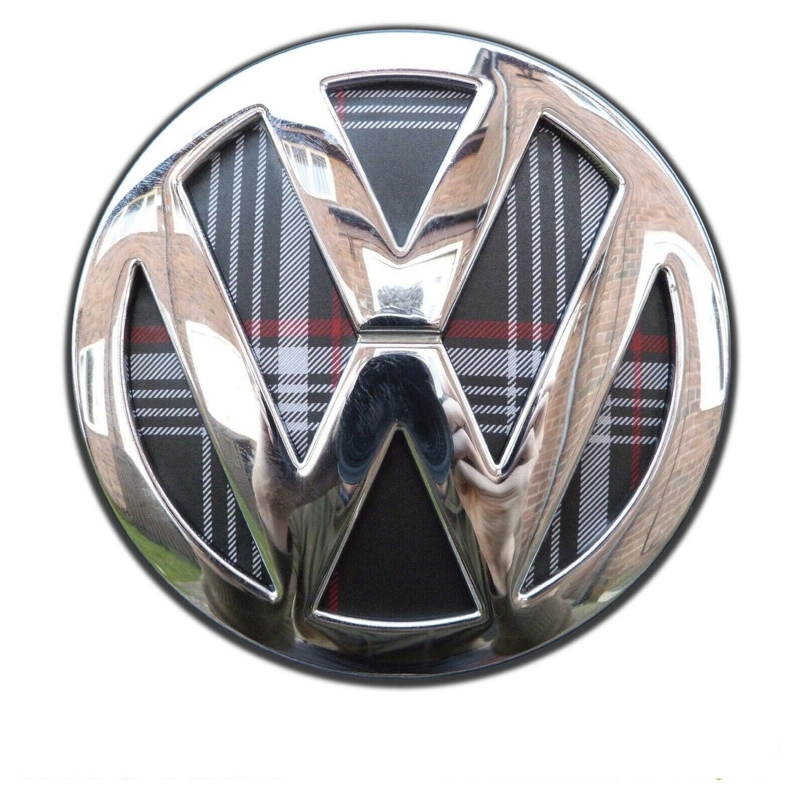 VW Golf Rabbit Jacky Plaid Interlagos - Rear Badge Inserts Emblem gti R32